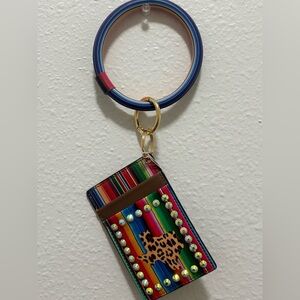 Multicolor Striped Keychain Bracelet